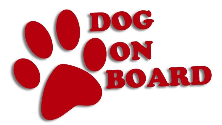 naklejka dog on board czerwona.jpg