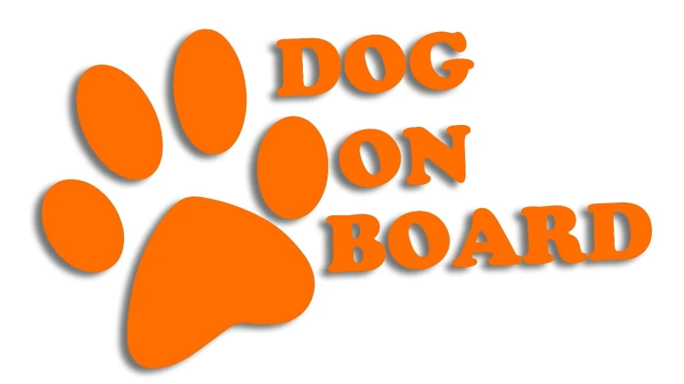 naklejka dog on board pomaranczowa.jpg