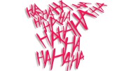 naklejka haha joker rozowa neon.jpg