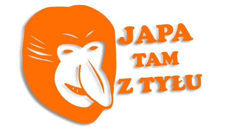 naklejka janusz nosacz japa tam z tylu pomaranczowa.jpg