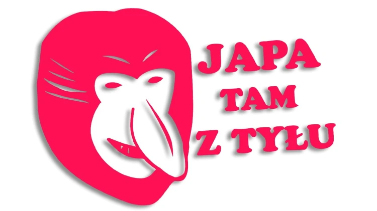 naklejka janusz nosacz japa tam z tylu rozowa fluo.jpg