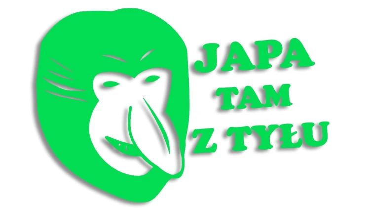 naklejka janusz nosacz japa tam z tylu zielona fluo.jpg