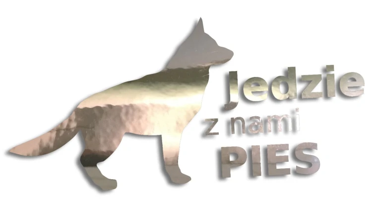 naklejka jedzie z nami pies chrom.jpg