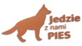 naklejka jedzie z nami pies miedziana.jpg