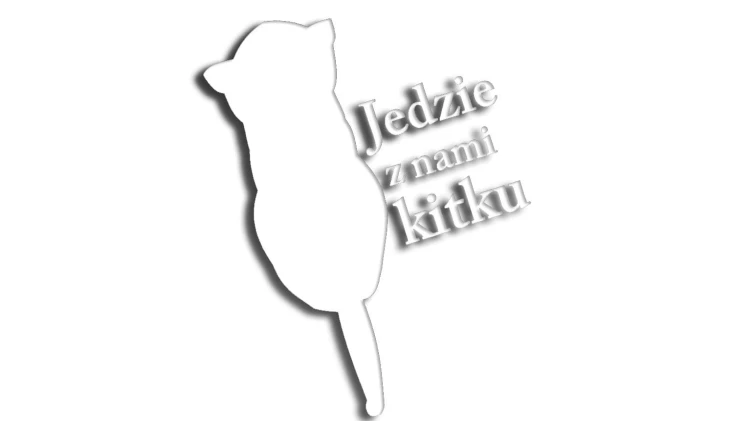 naklejka jedzie z nami kitku biala.jpg