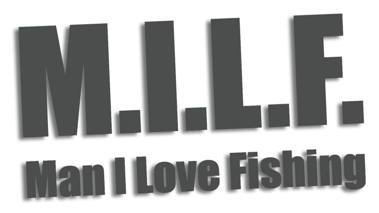 naklejka milf man i love fishing grafitowa.jpg
