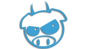 naklejka subaru pig evil blekitna.jpg