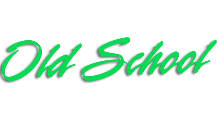 naklejka old school 2 zielona neon.jpg