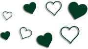 naklejka serca serduszka ciemny zielony.jpg