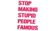 naklejka stop making stupid people famous rozowa neon.jpg