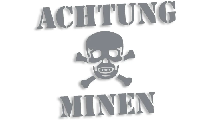 naklejka achtung minen czaszka szara.jpg