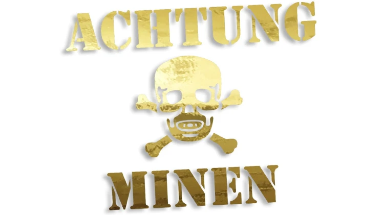 naklejka achtung minen czaszka zloty chrom.jpg