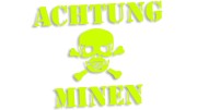 naklejka achtung minen czaszka zolta neon.jpg