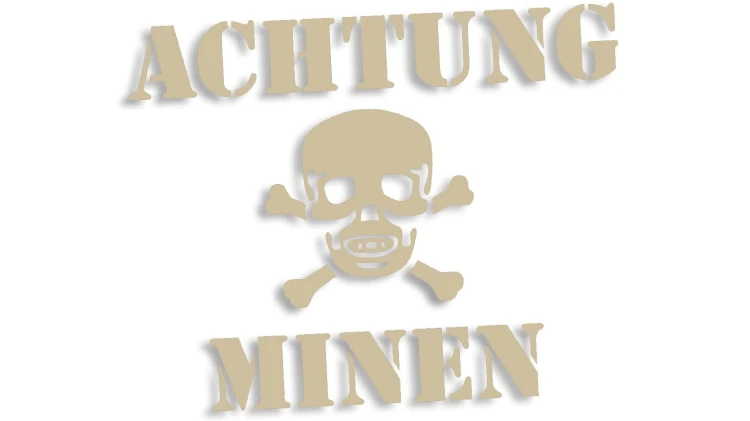 naklejka achtung minen czaszka bezowa.jpg