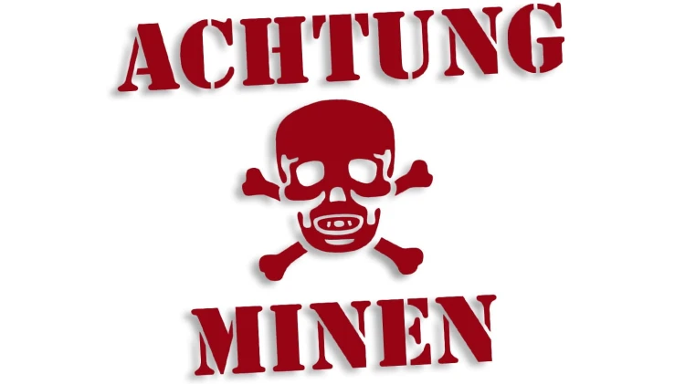naklejka achtung minen czaszka bordowa.jpg