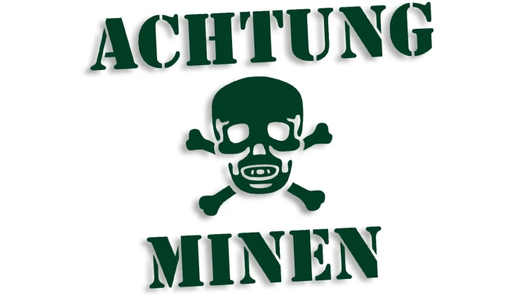 naklejka achtung minen czaszka ciemny zielony.jpg