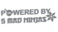 naklejka powered by 5 mad ninjas jdm japan szara.jpg