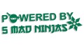 naklejka powered by 5 mad ninjas jdm japan zielona.jpg