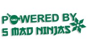 naklejka powered by 5 mad ninjas jdm japan zielona.jpg