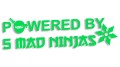 naklejka powered by 5 mad ninjas jdm japan zielona neon.jpg