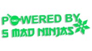 naklejka powered by 5 mad ninjas jdm japan zielona neon.jpg
