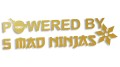 naklejka powered by 5 mad ninjas jdm japan zlota.jpg