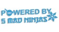 naklejka powered by 5 mad ninjas jdm japan blekitna.jpg