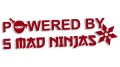 naklejka powered by 5 mad ninjas jdm japan bordowa.jpg