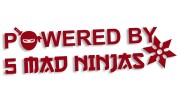 naklejka powered by 5 mad ninjas jdm japan bordowa.jpg