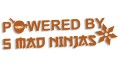 naklejka powered by 5 mad ninjas jdm japan brazowa.jpg