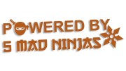 naklejka powered by 5 mad ninjas jdm japan brazowa.jpg