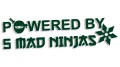 naklejka powered by 5 mad ninjas jdm japan ciemny zielony.jpg