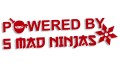 naklejka powered by 5 mad ninjas jdm japan czerwona.jpg