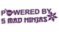 naklejka powered by 5 mad ninjas jdm japan fioletowa.jpg
