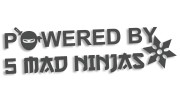 naklejka powered by 5 mad ninjas jdm japan grafitowa.jpg
