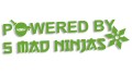 naklejka powered by 5 mad ninjas jdm japan jasny zielony.jpg