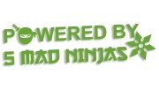 naklejka powered by 5 mad ninjas jdm japan jasny zielony.jpg