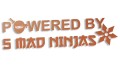 naklejka powered by 5 mad ninjas jdm japan miedziana.jpg