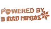 naklejka powered by 5 mad ninjas jdm japan miedziana.jpg