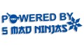 naklejka powered by 5 mad ninjas jdm japan niebieska.jpg