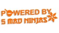 naklejka powered by 5 mad ninjas jdm japan pomaranczowa.jpg