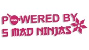 naklejka powered by 5 mad ninjas jdm japan rozowa.jpg