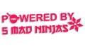 naklejka powered by 5 mad ninjas jdm japan rozowa neon.jpg