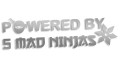 naklejka powered by 5 mad ninjas jdm japan srebrna.jpg