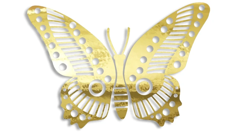 naklejka motyl motylek zloty chrom.jpg