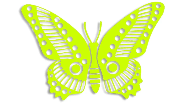 naklejka motyl motylek zolta neon.jpg