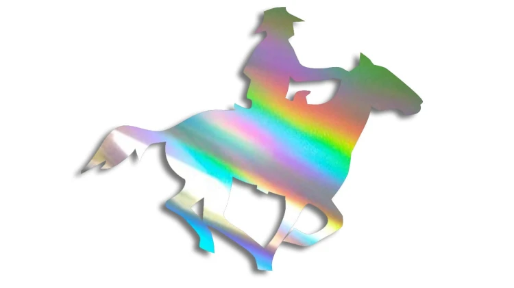 naklejka kon kowboj holograficzna.jpg