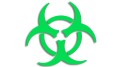 naklejka zagrozenie biologiczne biohazard zielony neon.jpg