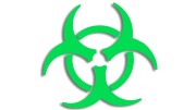 naklejka zagrozenie biologiczne biohazard zielony neon.jpg