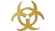 naklejka zagrozenie biologiczne biohazard zlota.jpg